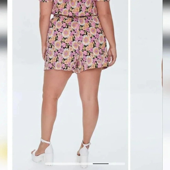 Floral elastic waist shorts - Picture 2 of 7